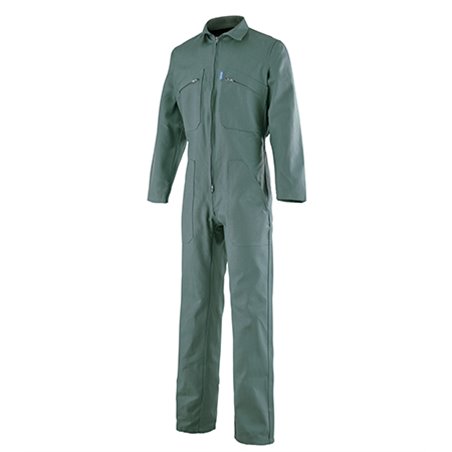 Combinaison de travail 1 Zip Essentiels 100% coton Vert US CEPOVETT SAFETY