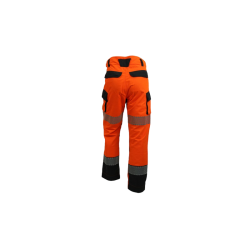 Pantalon de travail Haute-Visibilité écoresponsable FLUO ADVANCED Orange fluo / Gris charcoal CEPOVETT SAFETY